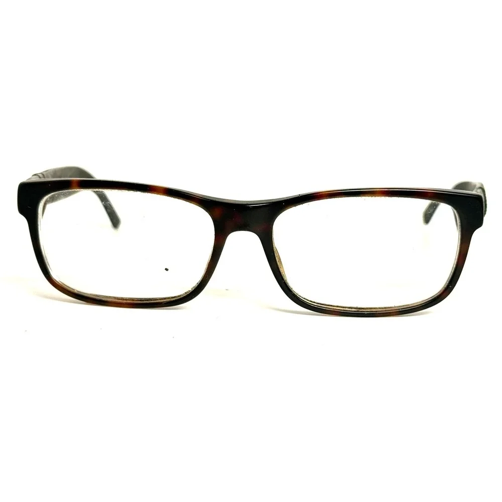 Gucci GG 1066 4UR Tortoise Rectangular Eyeglasses Frames Italy 54-16-145